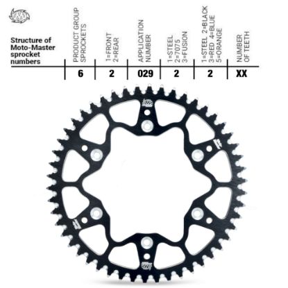 Picture of Achtertandwiel ktm sx 50/tc50 14- Motomaster Zwart