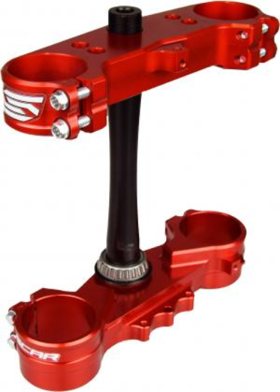 Picture of CR125/250 97-07 CRF 250R 04-07 450R 02-04 TRIPLE CLAMPS OFFSET 22MM RED COLOR -2MM