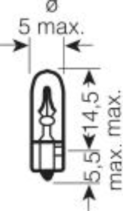 Picture of OSRAM 12V 1,2W W2X4,6D