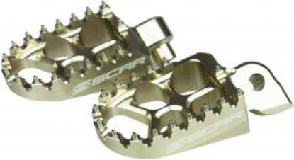 Afbeeldingen van YZ65 18- / YZ85 02- / YZ-YZF 97- & FANTIC EVO FOOTPEGS ALU TI COLOR + 10MM