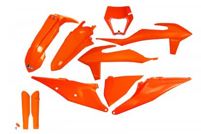 Picture of UFO FULL KIT KTM NEON ORANGE WITH HEADLIGHT - EXC / EXC-F 2020-2023