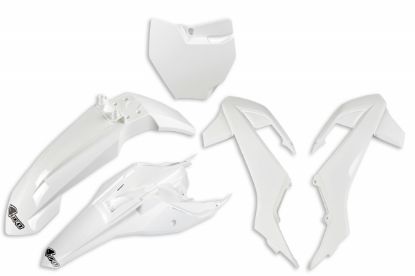 Picture of UFO PLASTIC KIT KTM WHITE 047 - SX65 16-23