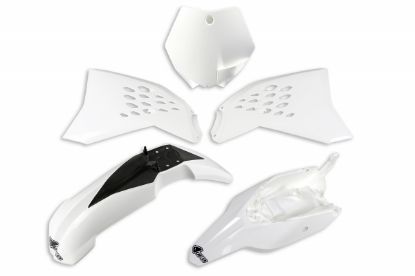 Picture of UFO PLASTIC KIT KTM WHITE 047 - SX65 12-15
