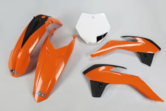 Picture of UFO PLASTIC KIT KTM ORANGE / BLACK (OEM) - KTM 85 13-14