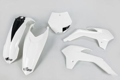 Picture of UFO PLASTIC KIT KTM WHITE - KTM 85 13-16