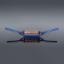 Afbeeldingen van RENTHAL HANDLEBAR 22MM BLUE-PADDED 693 ENDURO 693-01-BU-01-185