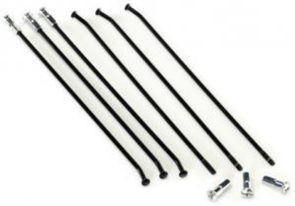 Afbeeldingen van Spaakset 5 Stuks Zwart 14 Inch voorwiel  SX65  OEM (Standaard Naaf)