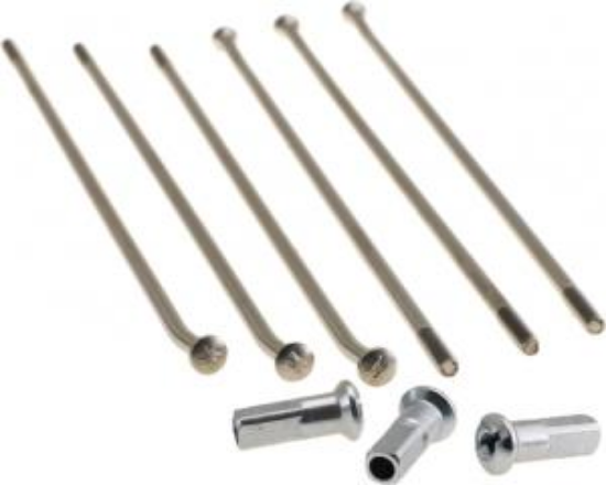 Picture of Spakenset KTM OEM Naaf Zilverkleurige Spaak en Nippel (5 Stuks)