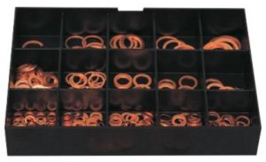 Afbeeldingen van Koperring 400 stuks Assortidoos