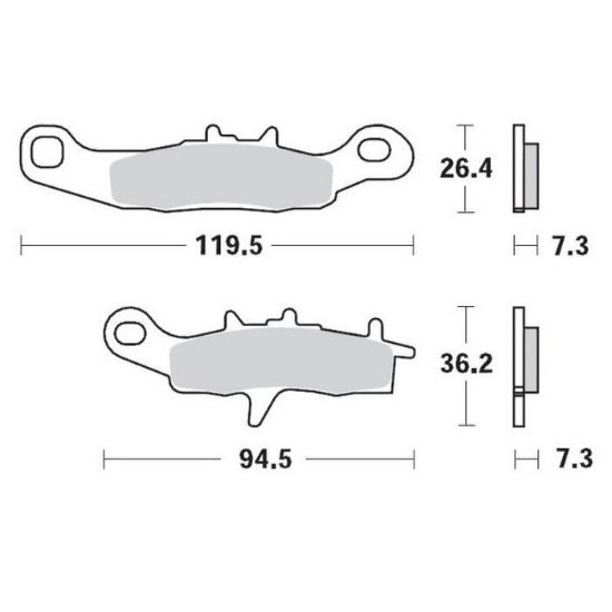 Picture of KX80/85 97-.. RM85 05-..-Voorremblokken
