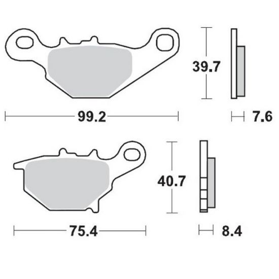 Picture of Rear RM85 05-..-Achterremblokken