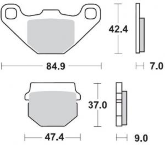 Afbeeldingen van RM80/85 90-04 Front KX80/85 88-96-Achterremblokken