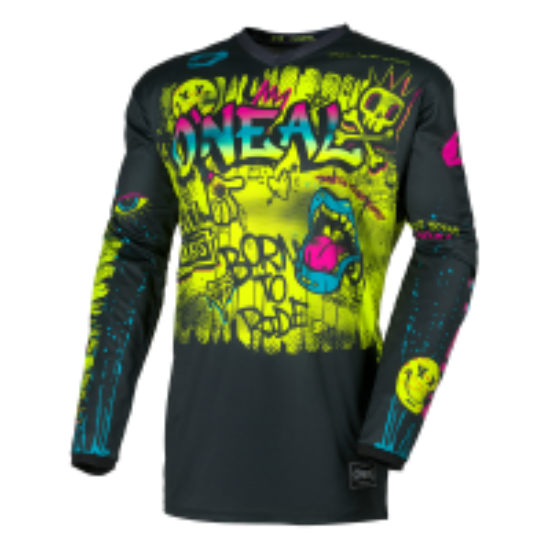 Afbeeldingen van ELEMENT Youth Jersey RANCID black/neon yellow